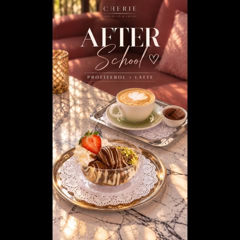 Profiterol + Latte